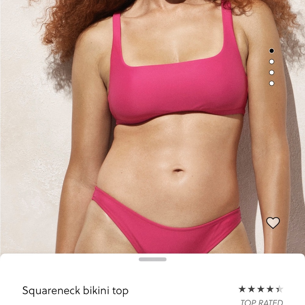 NWT//JCREW//Squareneck Bikini Top & surf hipster bottom//Radiant Fuchsia//Small